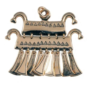 Paardenkopamulet Mecklenburg, brons