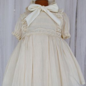 Vestido rústico com capuz e tapa fraldas ABUELA TATA