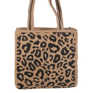 KBAS Cartera Bondelera Yute Print Leopardo