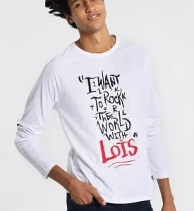 LOIS GALILEO-OMAS LOIS & ROLL GRAPHIC RANGLA CAMISETA DE MANGA COMPRIDA