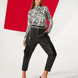 OPEN Calça Suede Com Bolsos
