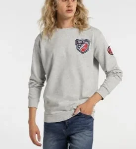 SUDADERA LOIS Masculino em Cinza com Algodão