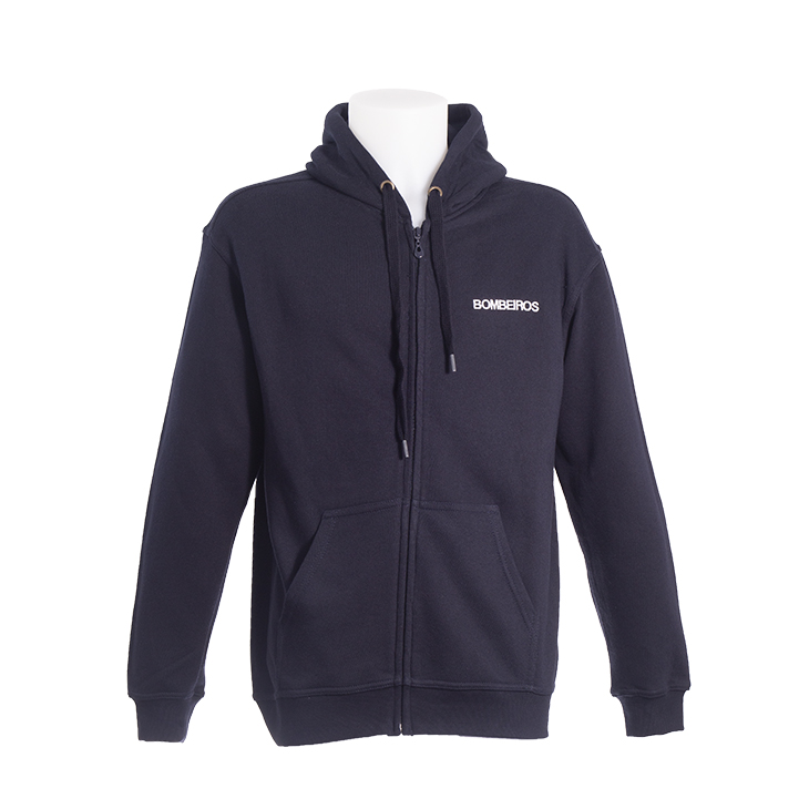 Sweatshirt com fecho e capuz, 280g/m2, 50% algodão * 50% poliéster