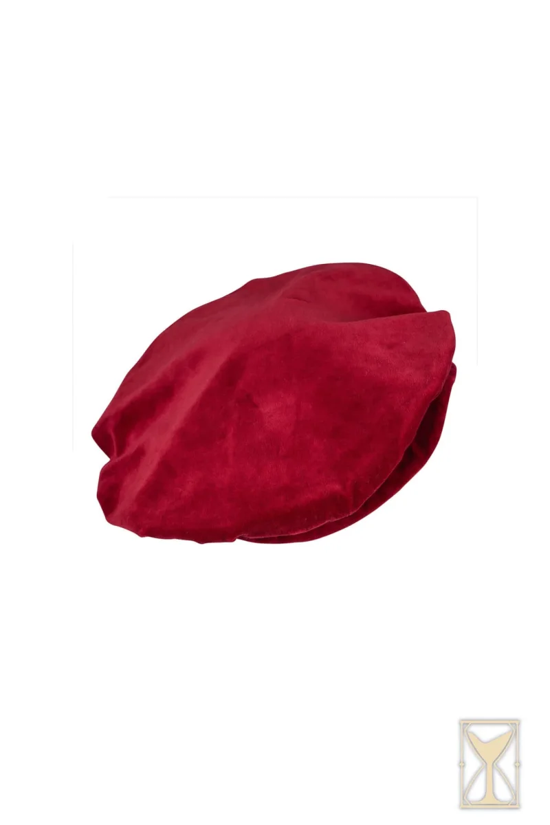 Baret Francisco, fluweel, rood - Image 9