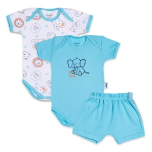 Kit bodys transp manga curta e short leão e cia