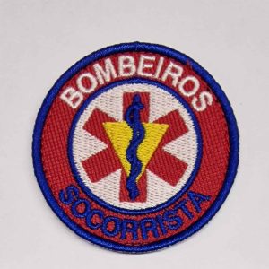 Emblema Bordado “Bombeiros – Emergência Pré Hospitalar – Socorrista”