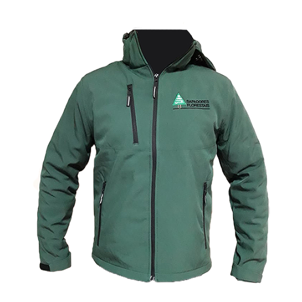 Softshell Bordado com capuz, homem