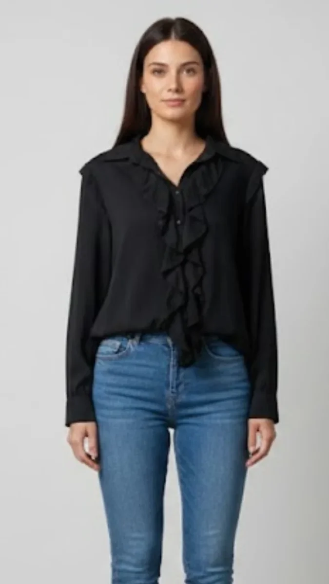 Camisa Boho Chic – Babados na Frente