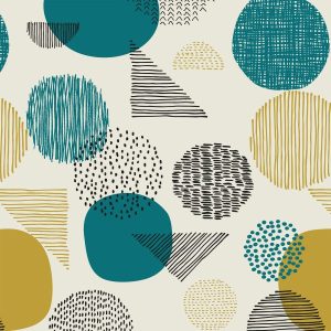 Gold Geometric Aqua