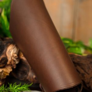 Leren bracer, onderarmbeschermer, 16 cm, bruin