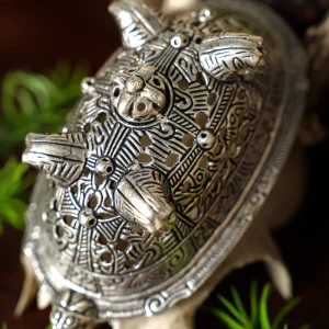 Viking schildpad broche Birka, graf 860, verzilverd, prijs per stuk