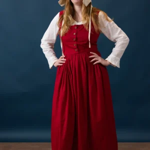 Middeleeuwse kirtle Lene, rood