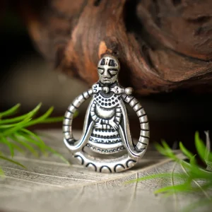 Vikingamulet Freya, verzilverd brons