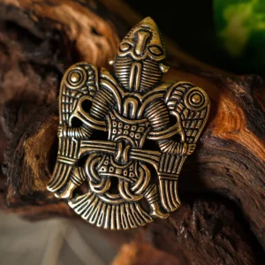 Vikingsieraad gevleugelde man van Uppåkra, brons