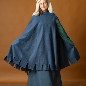 14e eeuwse mantel Bockstenman, wol, blauw