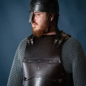 Leren kuras Gawain, zwart
