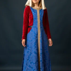 Pellote Leonora, brokaat, blauw