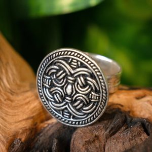 Birka Vikingring Borrestijl, verzilverd brons