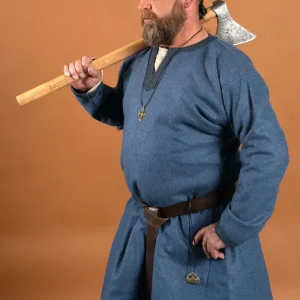 Viking tuniek Guthrum, wol, blauw