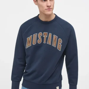 MUSTANG SWEATSHIRT COM ESTAMPA DE ETIQUETA