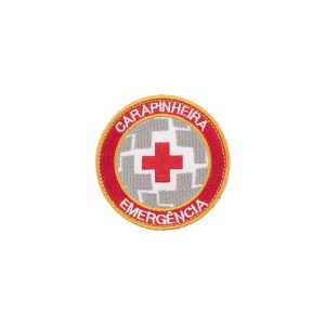 Emblema Bordado “Cruz Vermelha – Emergência + localidade” vermelho