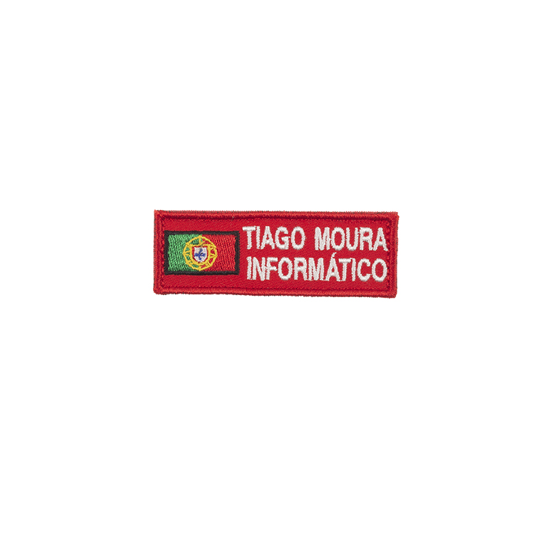 4 Placas Nome Bordada, Bandeira, 85*30 mm