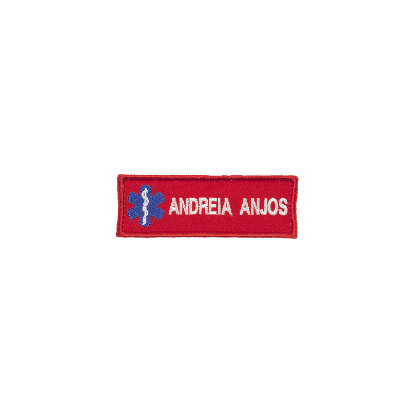 4 Placas Nome Bordada, Estrela da Vida, 85*30 mm - Image 2