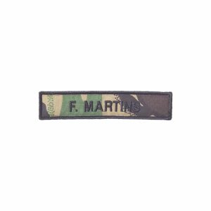 4 Placas Nome Bordada, camuflado, 120 * 25 mm