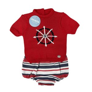 Conjunto de bebé vermelho