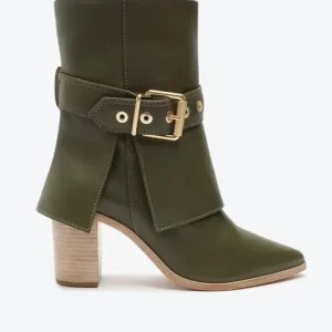 SCHUTZ BOTA VERDE EM COURO