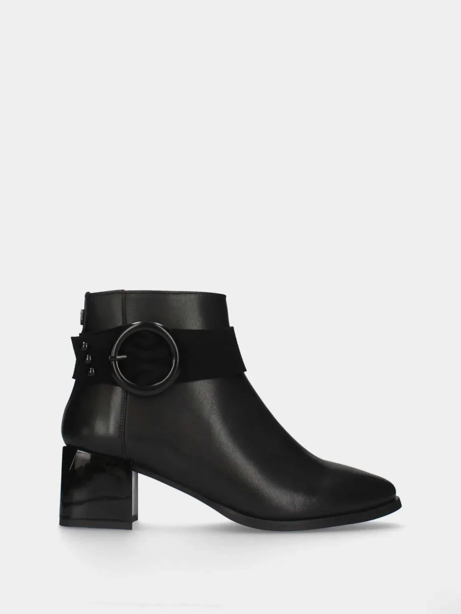 MLV TANIA01 Botins Pretos de Salto Médio para Mulher