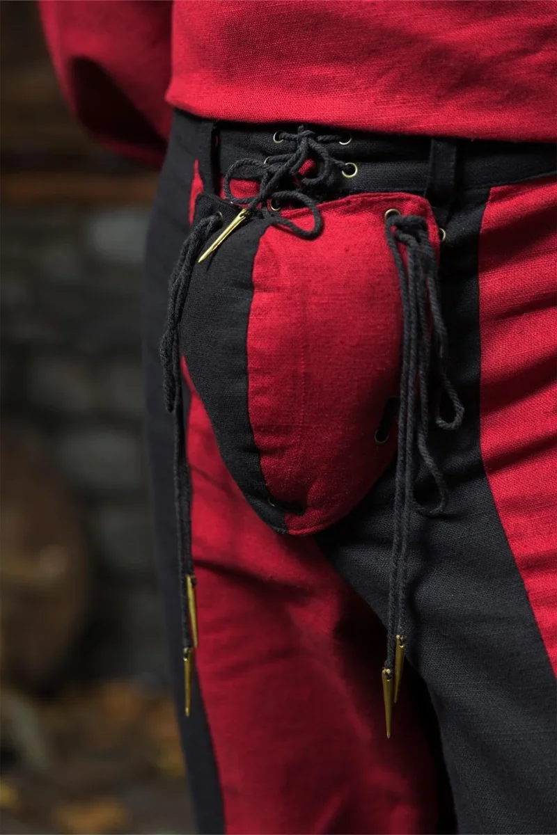 Landsknecht broek Friedrich, rood-zwart - Image 4
