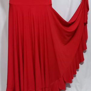 Saia Flamenca Hibisco Vermelha R$289,00