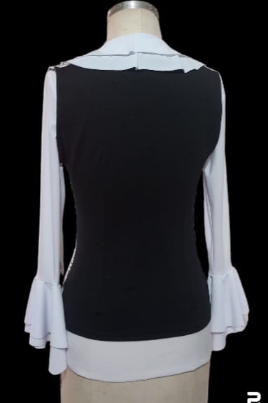 Colete Flamenco Cigano Branco 3D M - Image 3