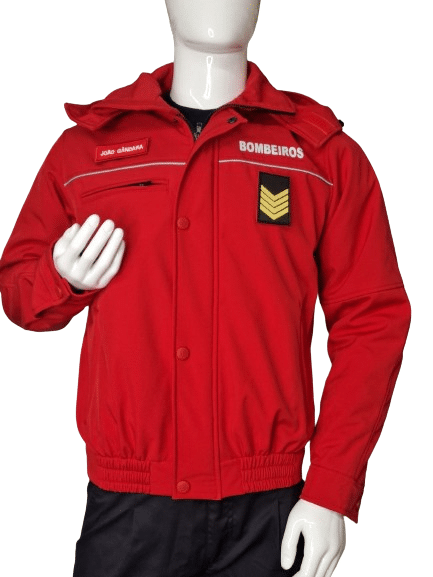 Blusão Softshell, 3 camadas faixa refletora, impermeável, com capuz e forro removível - Image 5