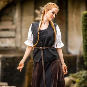 Doublet Franziska, katoen, zwart