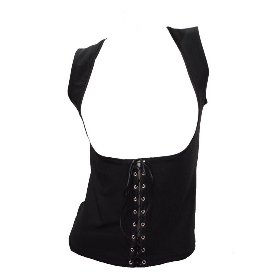 Colete Flamenco Cigano Preto Liso