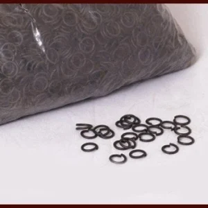 3 kg gebronsde maliënringen, ongeklonken, 9 mm