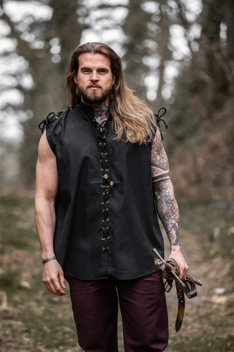 Mouwloos shirt Ott, zwart - Image 2