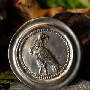 Romeinse phalera kleine adelaar zilverkleurig