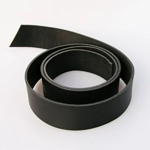 Leren riemband 20 mm / 140 cm, zwart