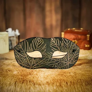 Leren masker Nessa, groen