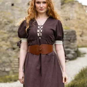 Renaissance zomerjurk Denise, bruin