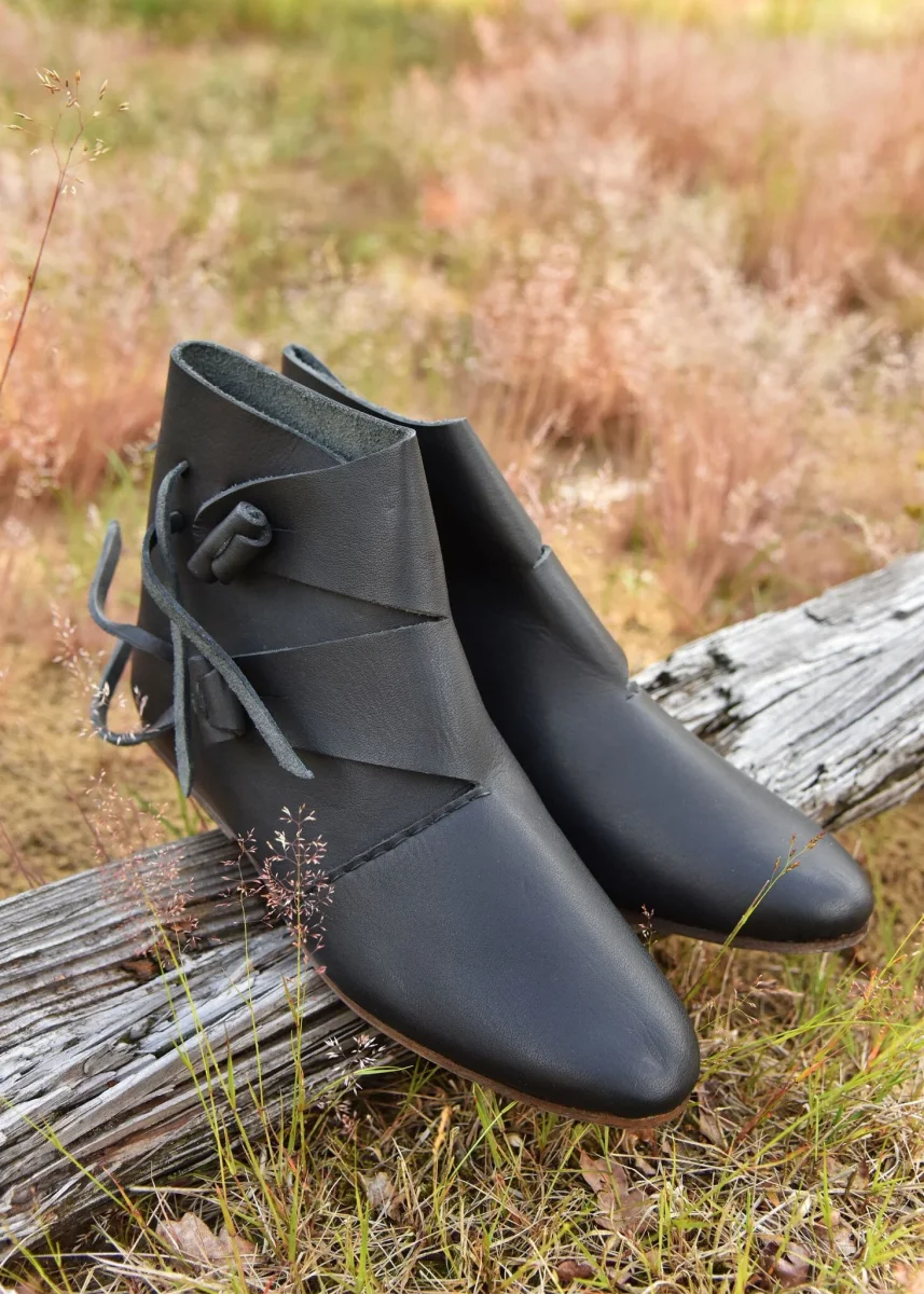 Viking schoenen Jorvik met nagels, zwart - Image 2