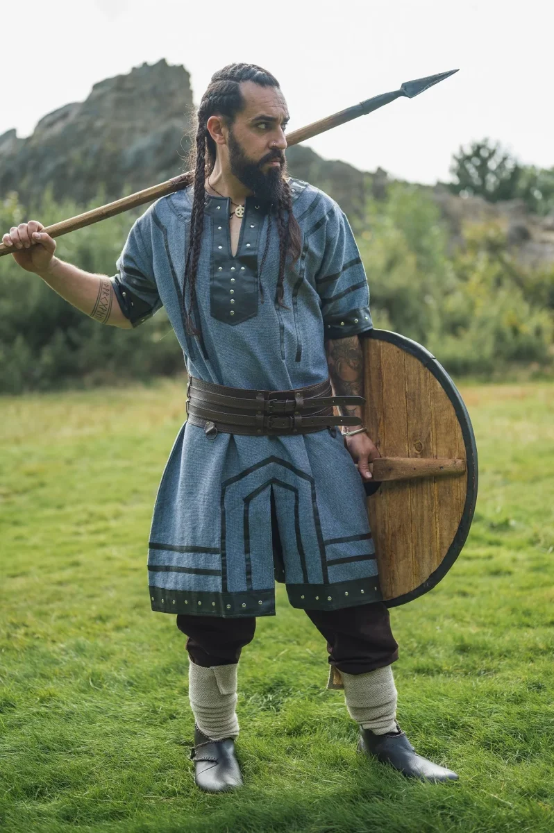 Viking tuniek Rollo, blauw-grijs - Image 3