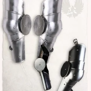 Vambraces Gustav, armpantser, zwart, 1.2 mm