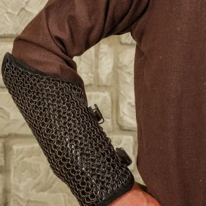 Connor maliën bracers, onderarmbeschermers, gebronsd, 8 mm