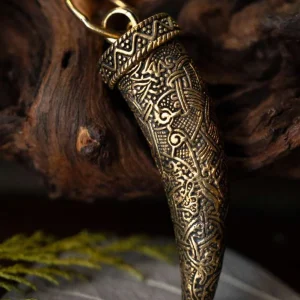 Viking hanger Tand van Fenrir, brons