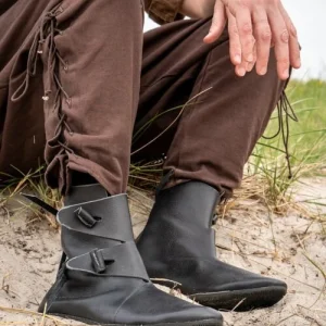 Viking schoenen Jorvik met rubber zool, zwart