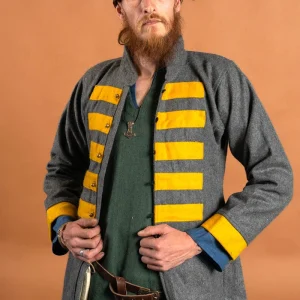 Rusvik Viking jas Bartosz, geel/grijs, wolmix